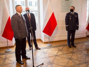 Przemówienie obecnego Komendanta Komisariatu Policji Portu Lotniczego Warszawa Okęcie