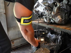 Policjant na miejscu czynności