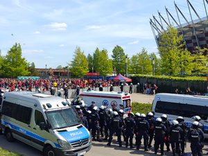 Policyjne zabezpieczenie Finału Pucharu Polski - wideorelacja