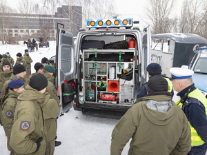 Wizyta uczniów Akademickiego Liceum Ogólnokształcącego w Białej Podlaskiej o profilu mundurowym w Komendzie Stołecznej Policji