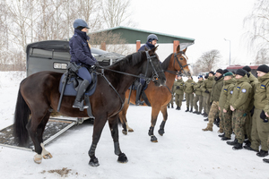 Wizyta uczniów Akademickiego Liceum Ogólnokształcącego w Białej Podlaskiej o profilu mundurowym w Komendzie Stołecznej Policji