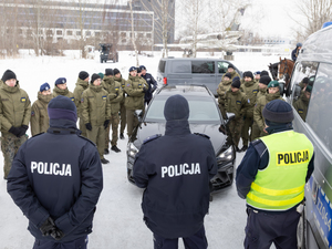 Wizyta uczniów Akademickiego Liceum Ogólnokształcącego w Białej Podlaskiej o profilu mundurowym w Komendzie Stołecznej Policji