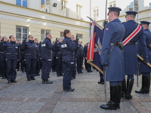 Ślubowanie nowo przyjętych policjantów w Komendzie Stołecznej Policji