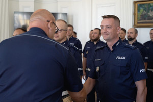 Uroczyste zakończenie wojewódzkich eliminacji konkursu „Policjant Ruchu Drogowego” w Komendzie Stołecznej Policji