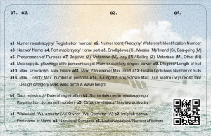 dokument rejestracyjny łodzi