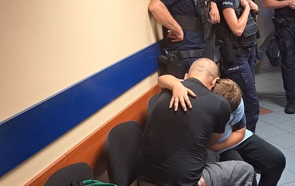 10-letni Krzyś z ojcem