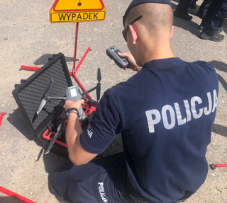 Policjanci podczas szkolenia w zakresie Ruchu Drogowego