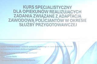 Kurs specjalistyczny dla opiekunów policjantów w służbie przygotowawczej